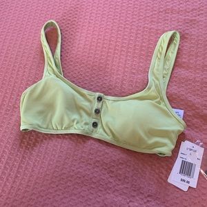 L *Space Ribbed Robbie Bikini Top NWT Mojito Large